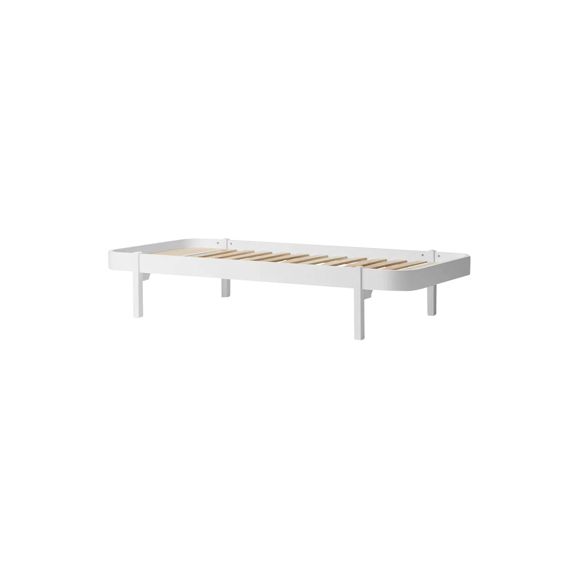 Wood lounger seng 90 cm, hvid