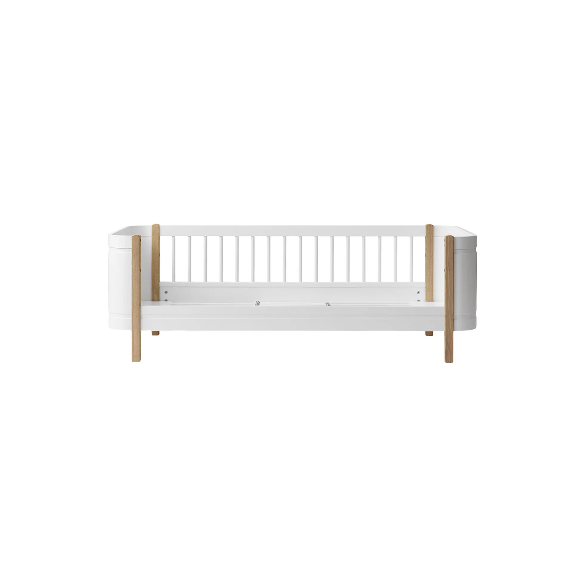 Wood Mini+ juniorseng 68x162 cm, hvid/eg