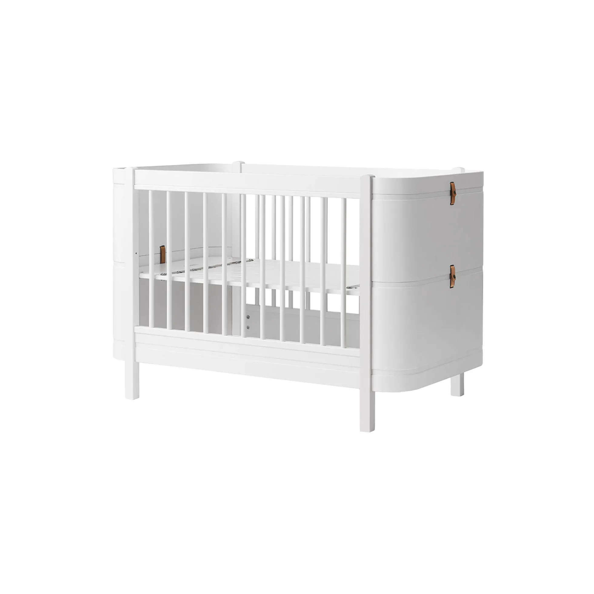 Wood Mini+ tremmeseng ekskl. junior kit 68x122 cm, hvid