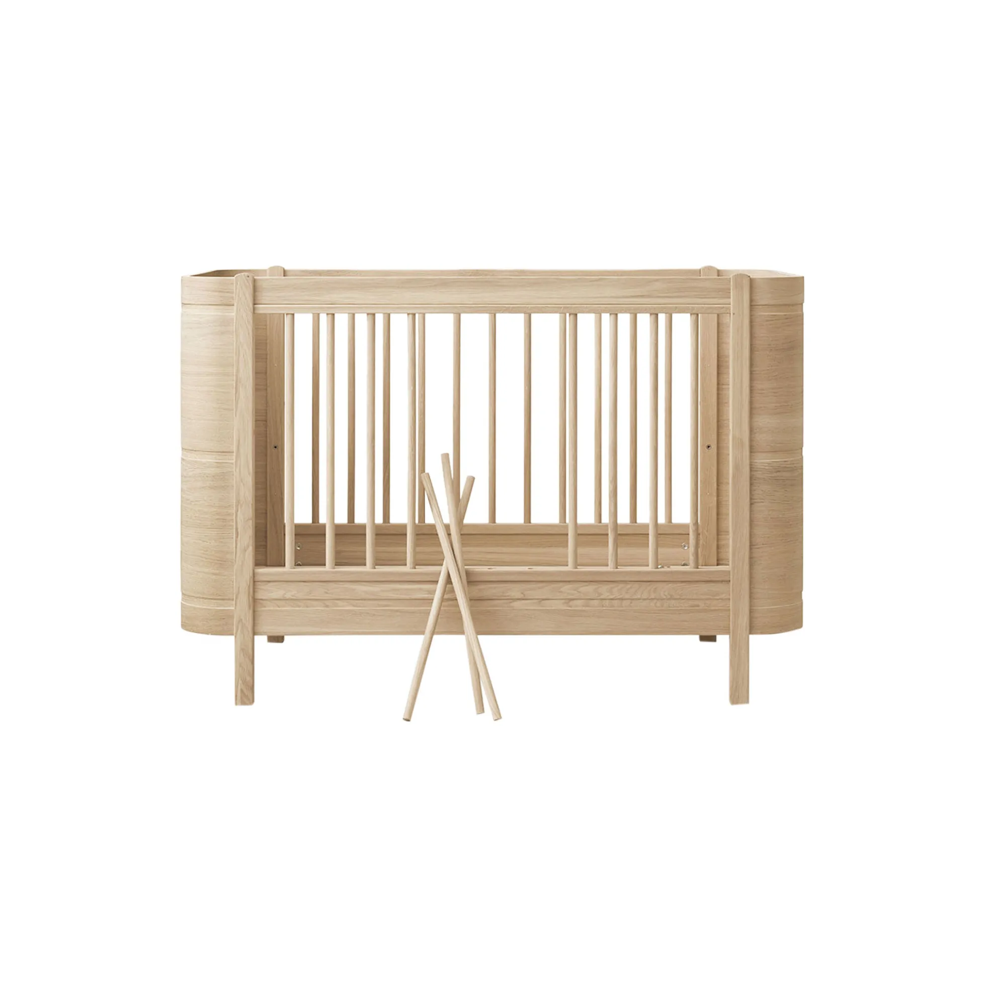 Wood Mini+ tremmeseng ekskl. junior kit 68x122 cm, eg