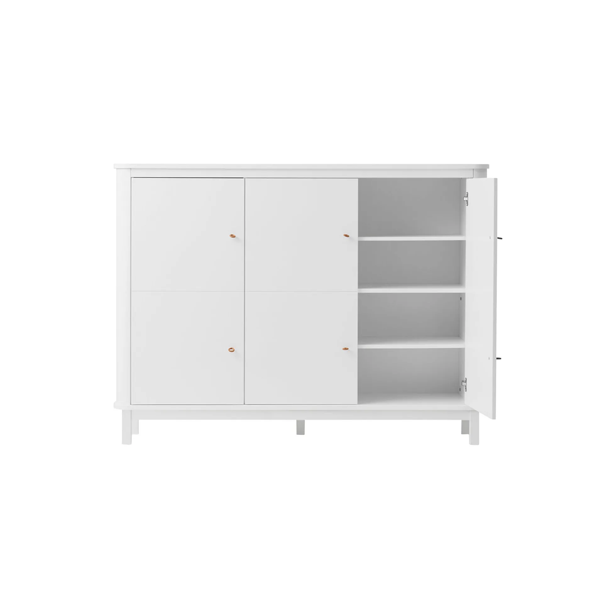 Wood multiskab 3 døre, hvid