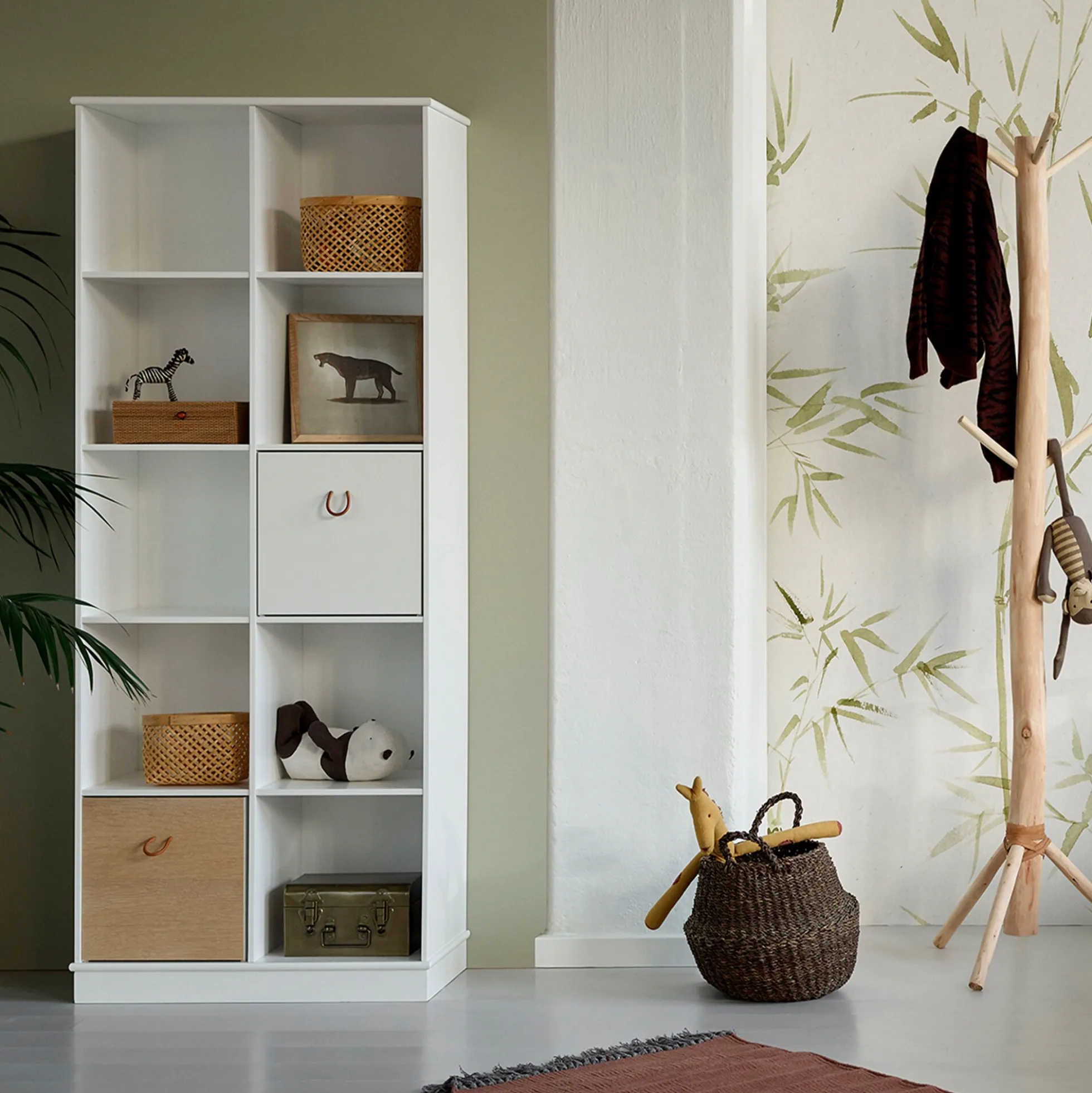 Wood reol 2x5 lodret med sokkel