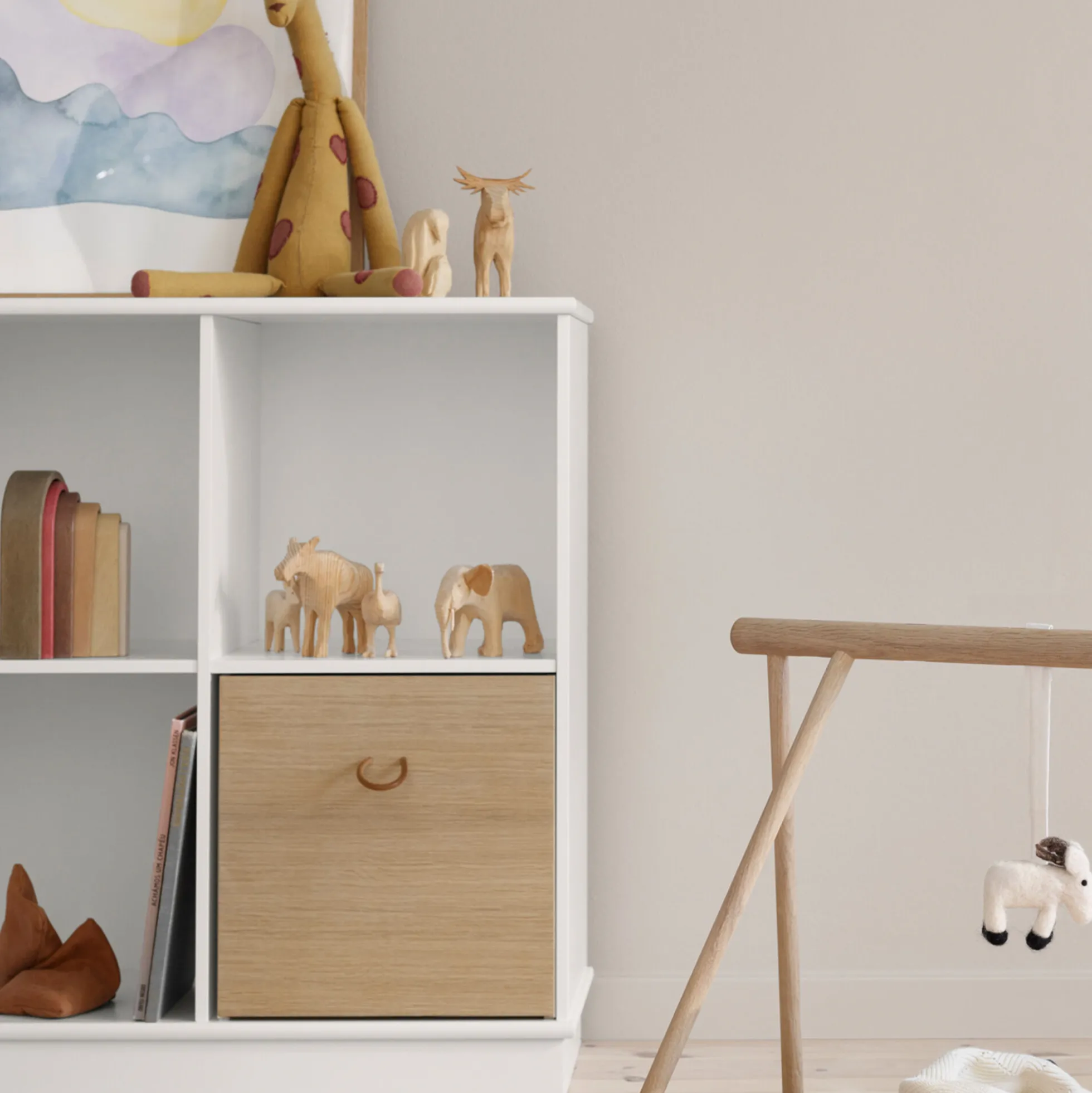 Wood reol 5x2 vandret med sokkel