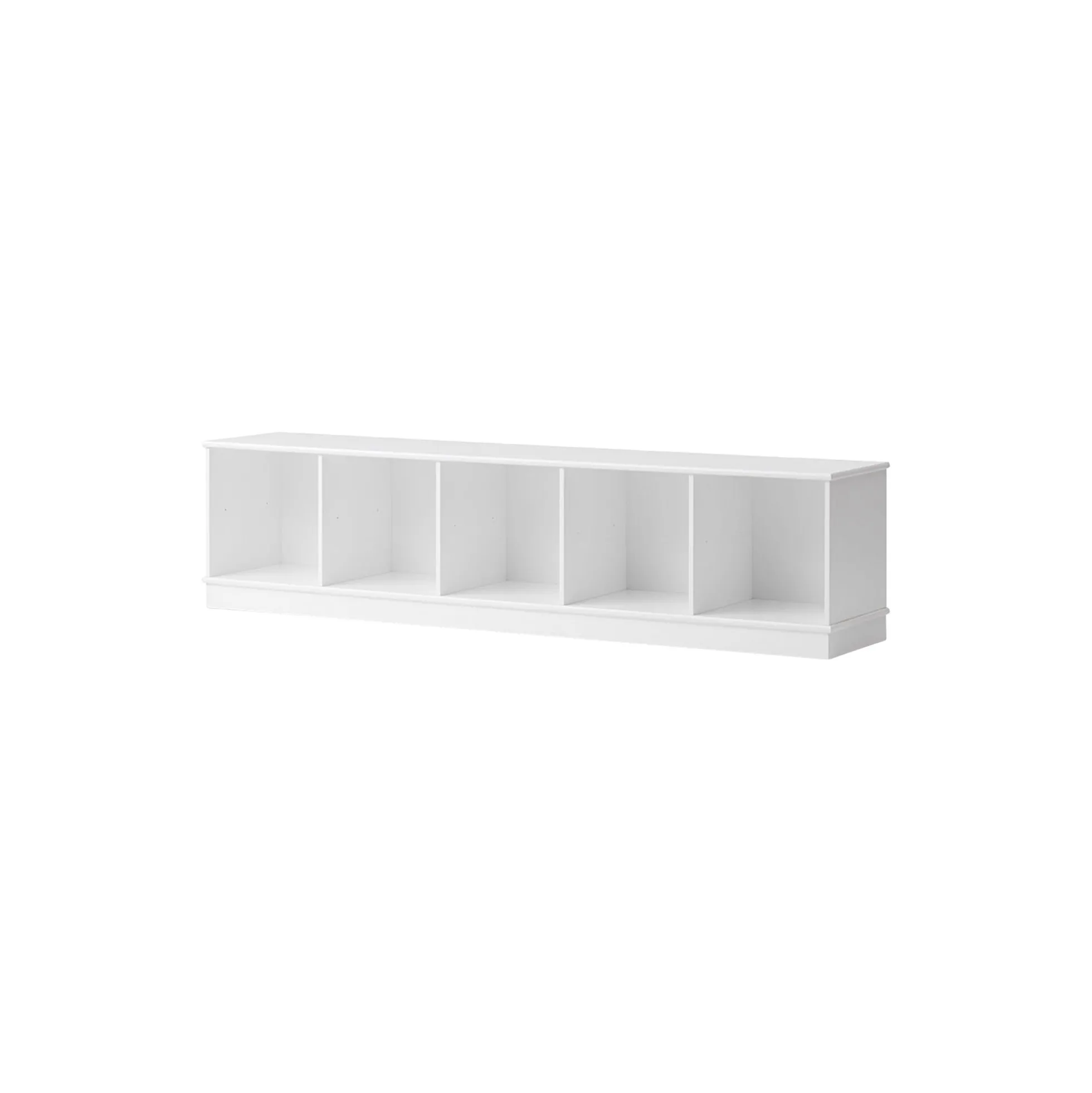 Wood reol 5x1 vandret med sokkel