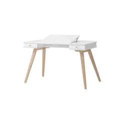 Wood skrivebord 72,6 cm, hvid/eg