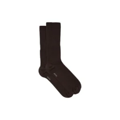 Wool Rib Socks, brown