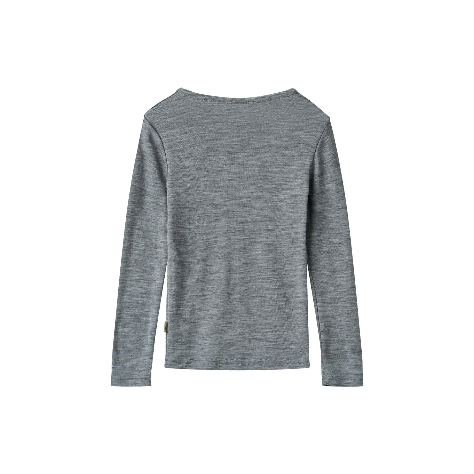 Wool T-Shirt L/S Alfie, 0224 melange grey
