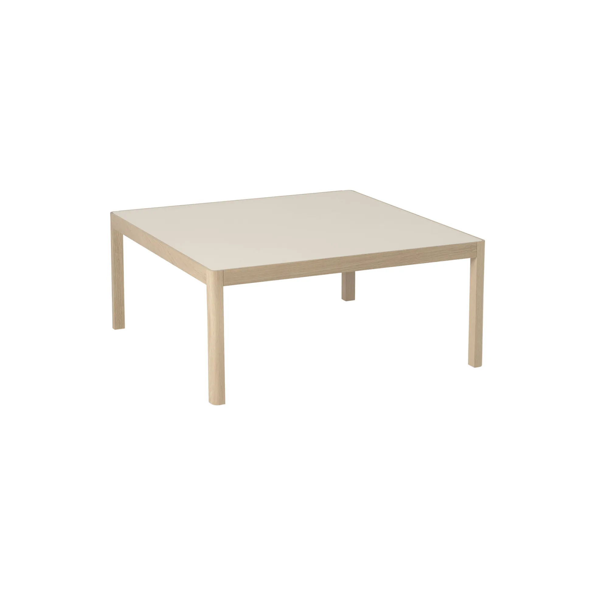 Workshop Coffee Table, warm grey linoleum/oak