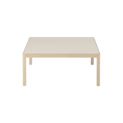 Workshop Coffee Table, warm grey linoleum/oak