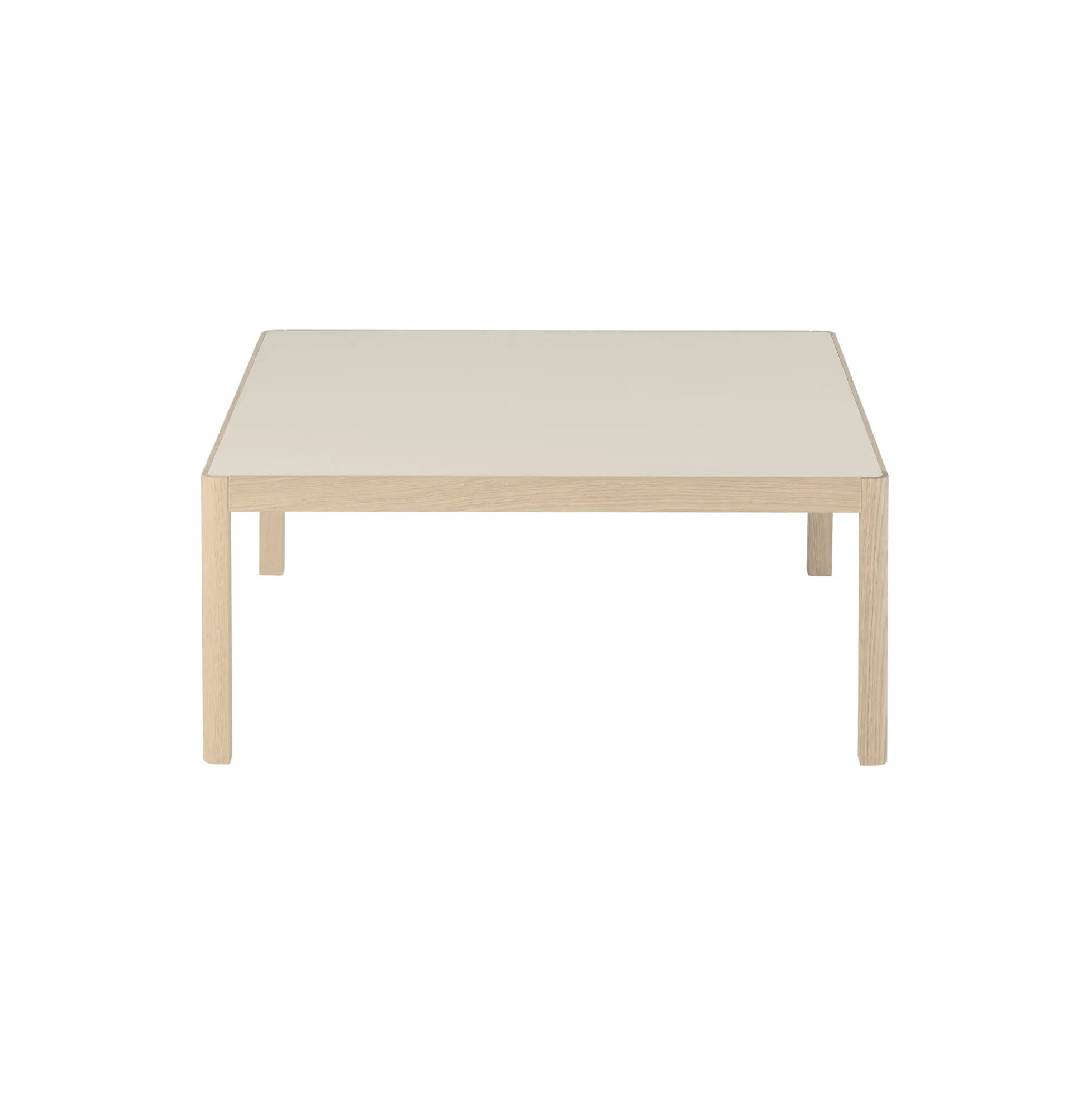 Workshop Coffee Table, warm grey linoleum/oak