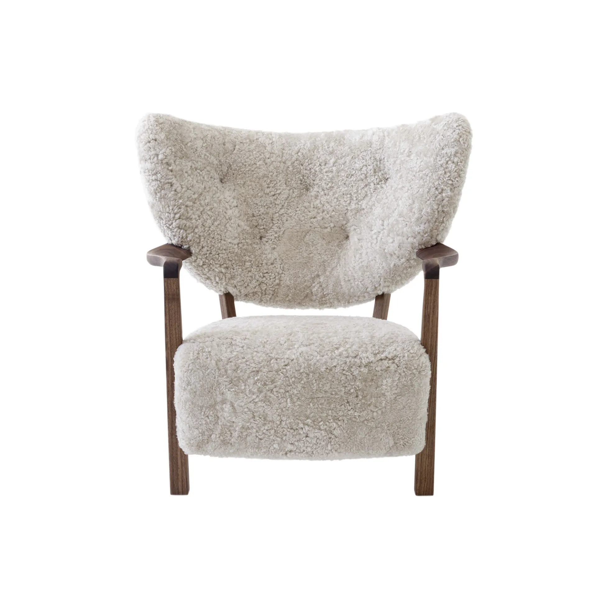 Wulff ATD2 Lounge Chair, sheepskin moonlight/oiled walnut