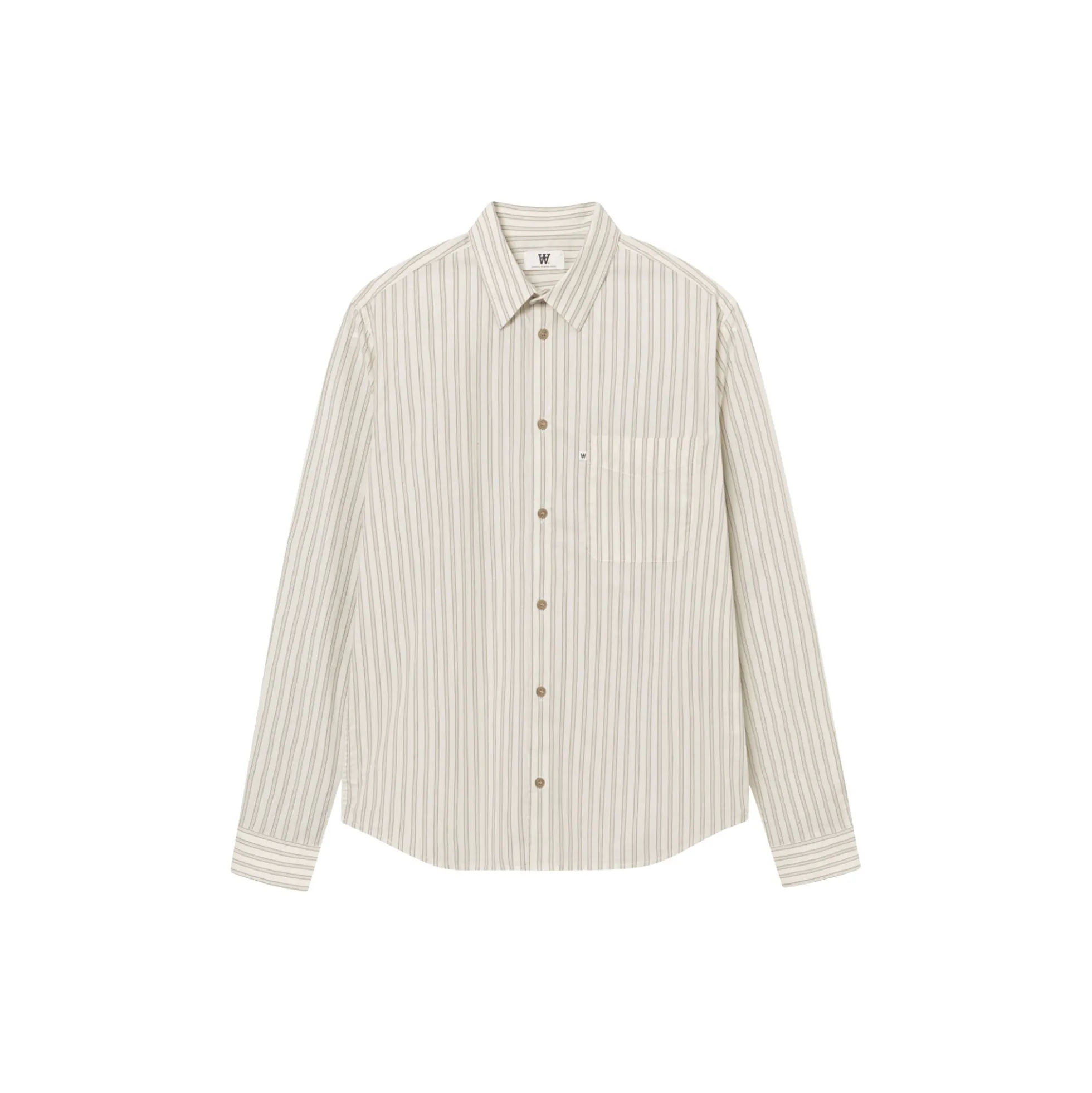 WWAdrian shirt, silver birch stripe
