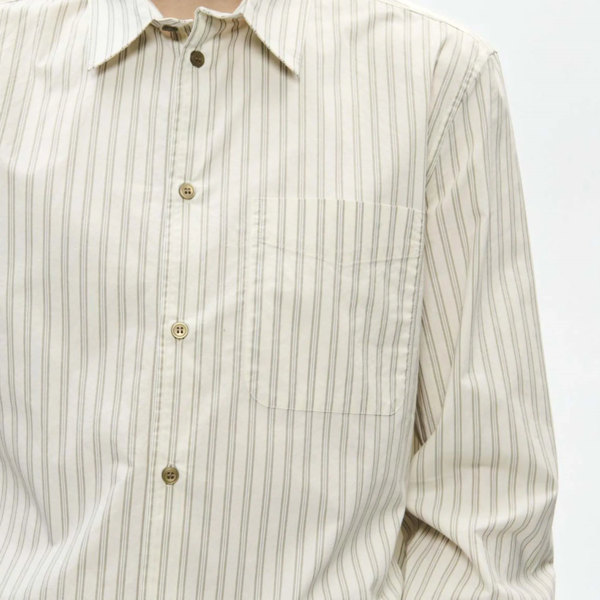 WWAdrian shirt, silver birch stripe