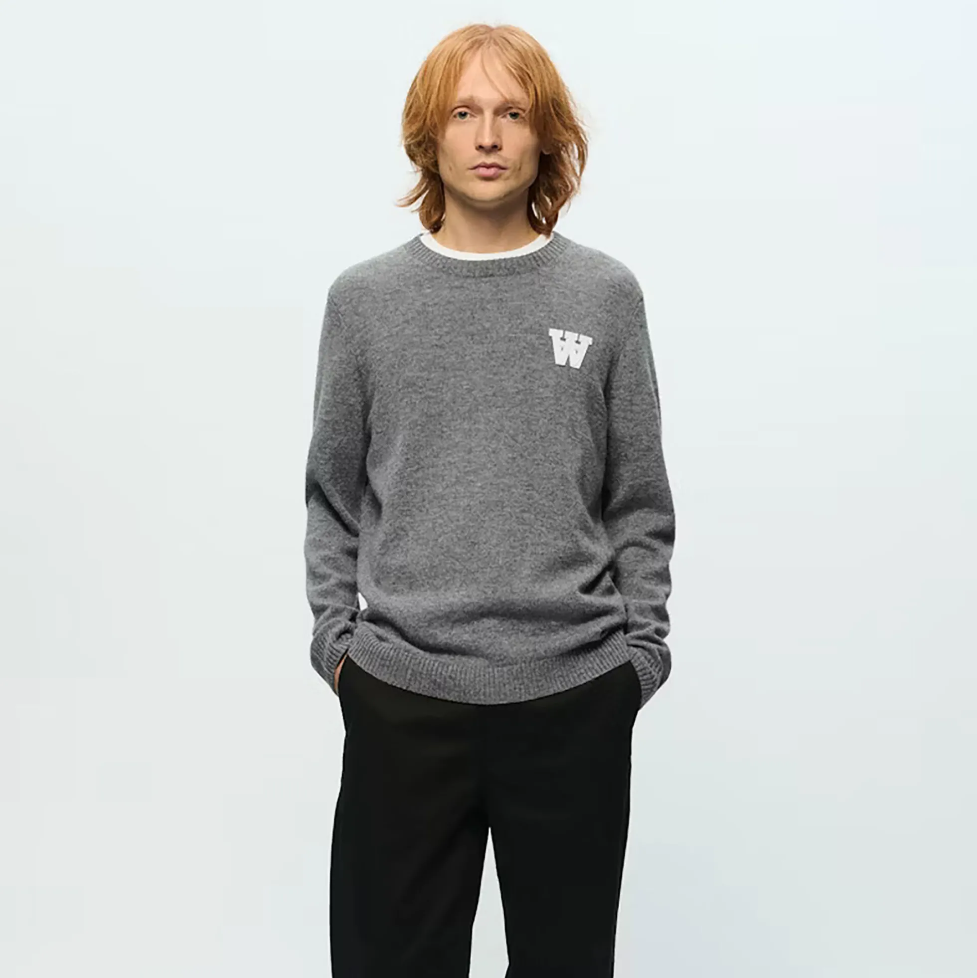 WWTay Pullover, light melange grey