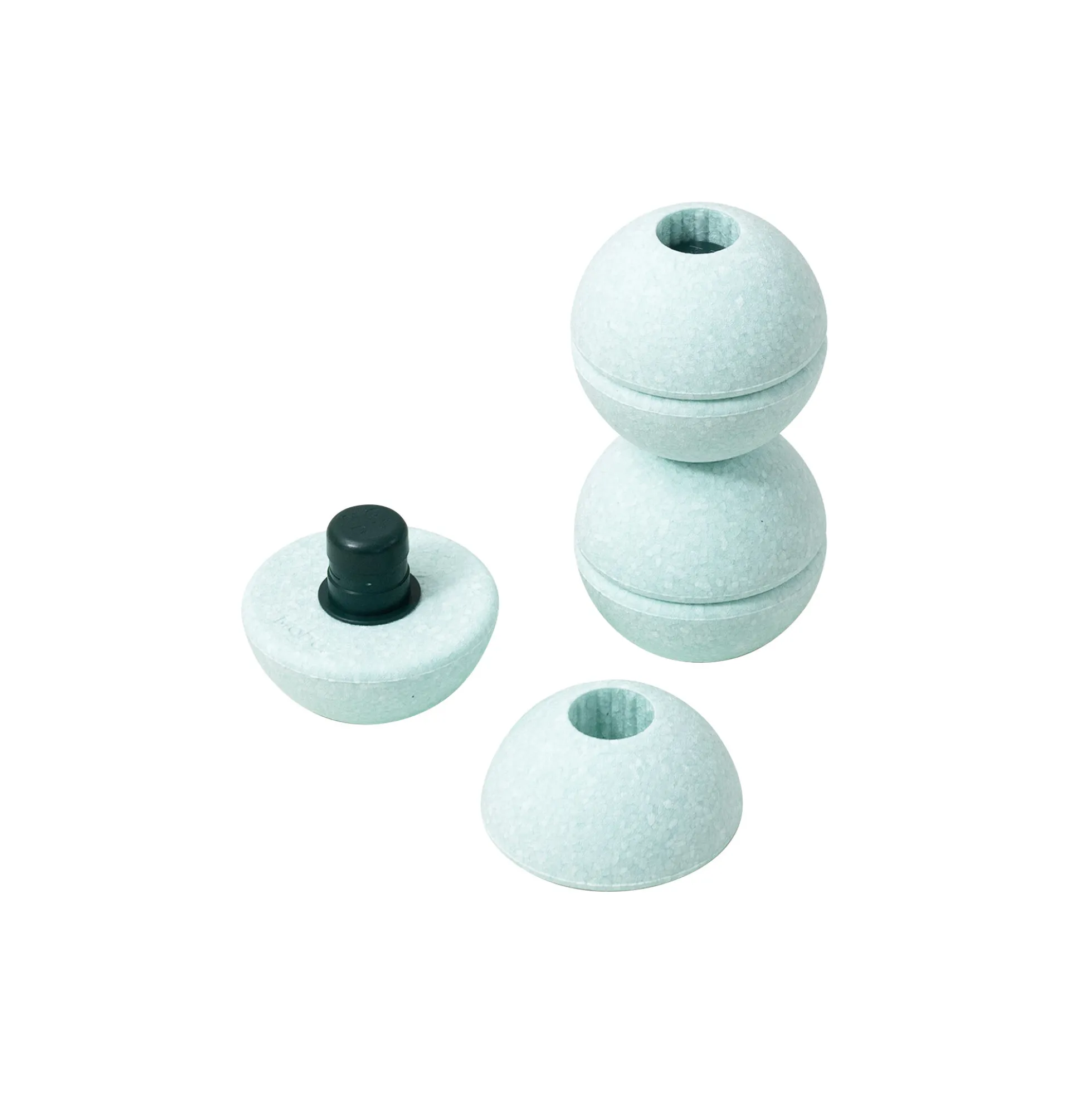 3 x skumbolde, ocean mint/forest green
