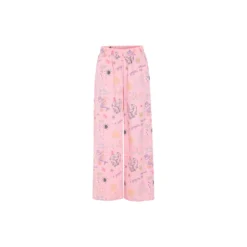 Zoe Trousers, pink sea creatures art print